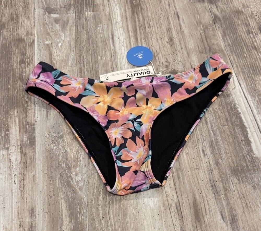 Cupshe Women's Hipster Bottoms Multi Floral Bikini Bottoms Size S